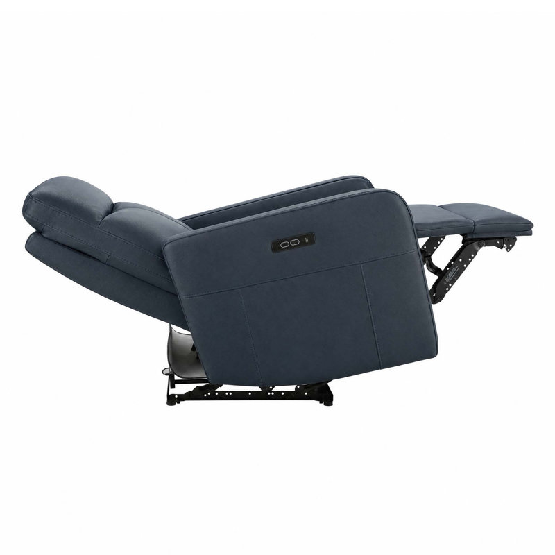Fauteuil inclinable électrique en cuir véritable 33 po Leena, Marine