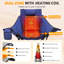 Chaise de camping berçante chauffée, 3 sièges de camping pliables surdimensionnés et réglables-689268008