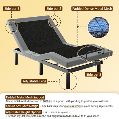 Adjustable Bed Frame with Zero Gravity & Anti-Snore