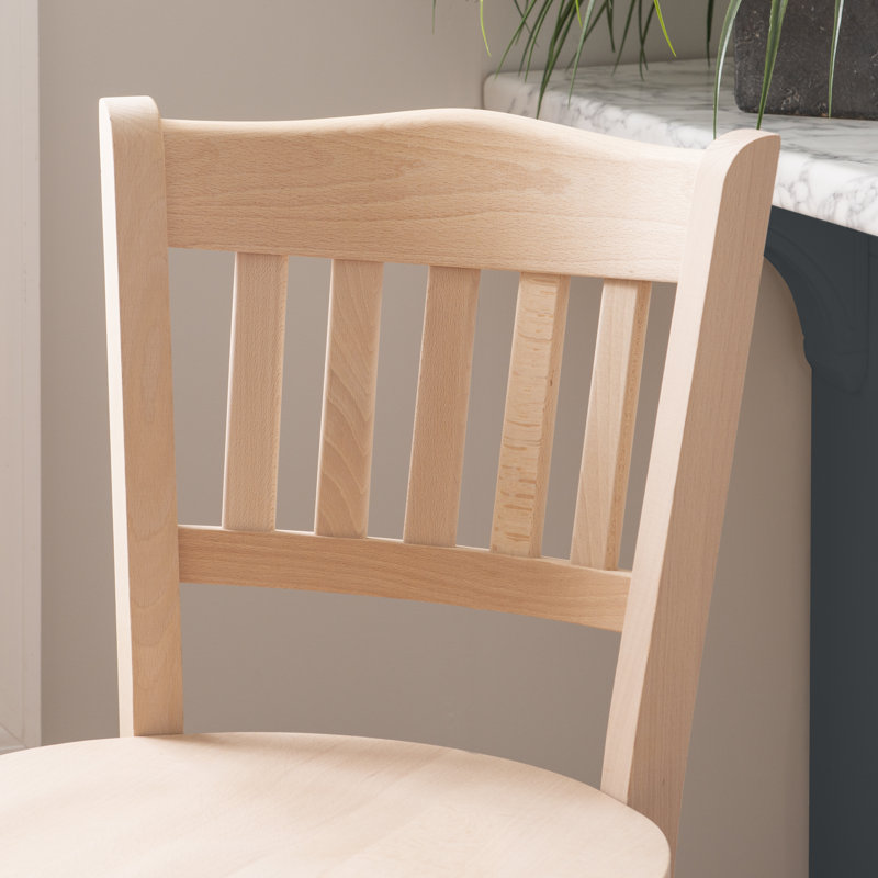 Sciota Solid Wood Bar Stool, Unfinished