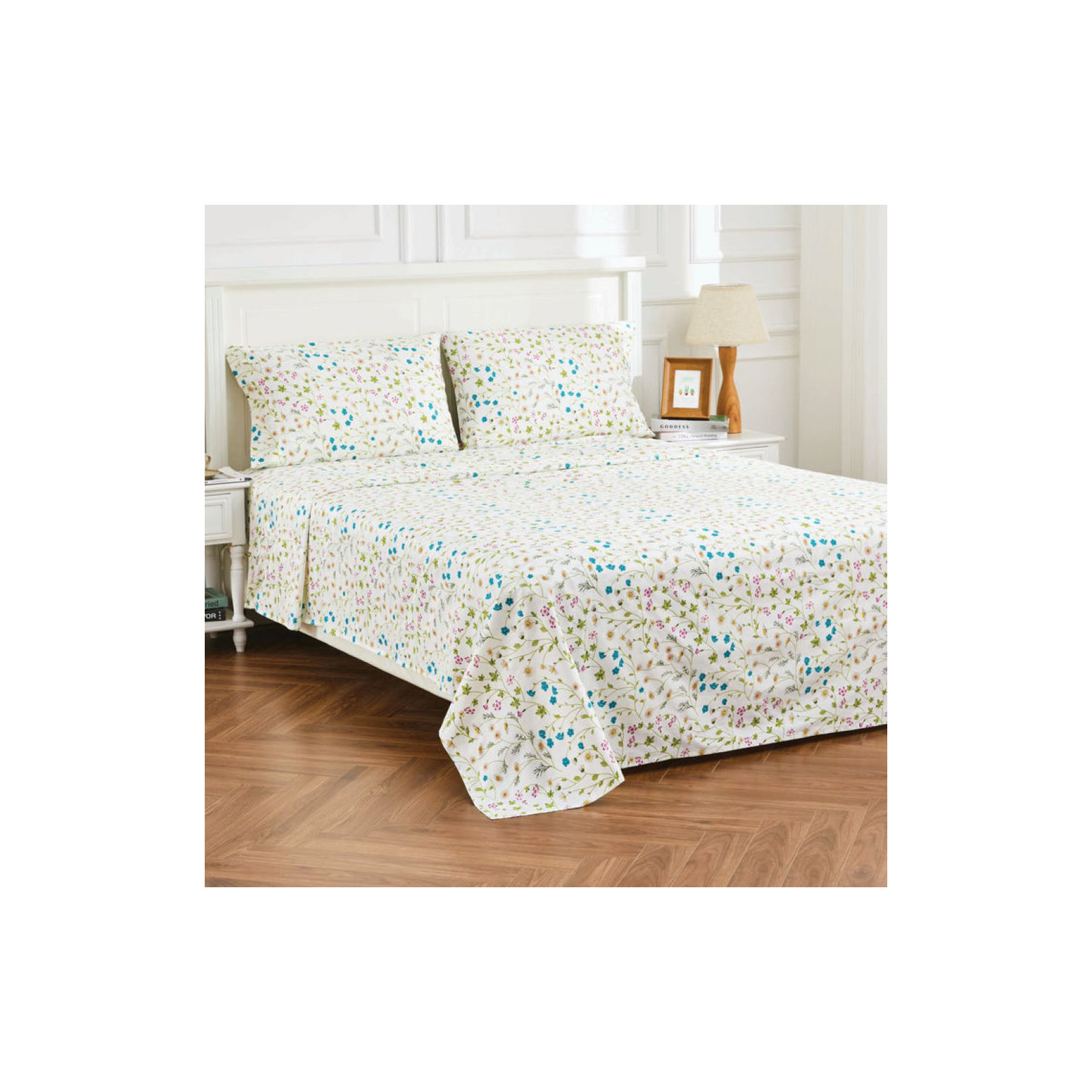 Bergina Sheet Set, Queen Sheet Set with 2 Pillowcases