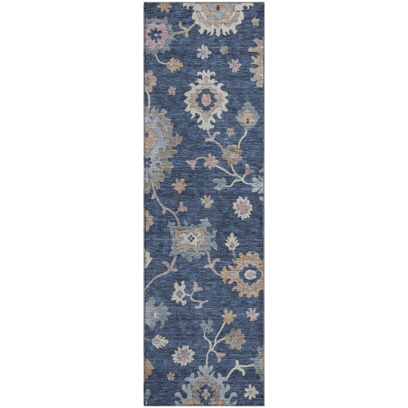 Premium Machine Washable Jaylin AMF1218 Global Rug, Tapis de couloir 2 pi 3 po x 7 pi 6 po