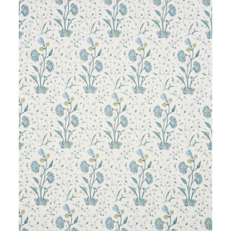 Khilana Floral Fabric, Peacock