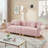 " modern 3-seater flannelette sofa | spring-wrapped cushions | stylish metal feet | 4 throw pillows | living room & bedroom-1476217121