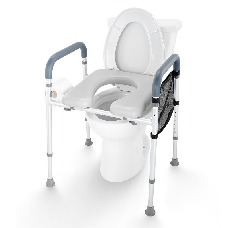 VEVOR Raised Toilet Seat, 7-Position Height Adjustment 19.3" - 25.2", 350lbs Weight Capacity