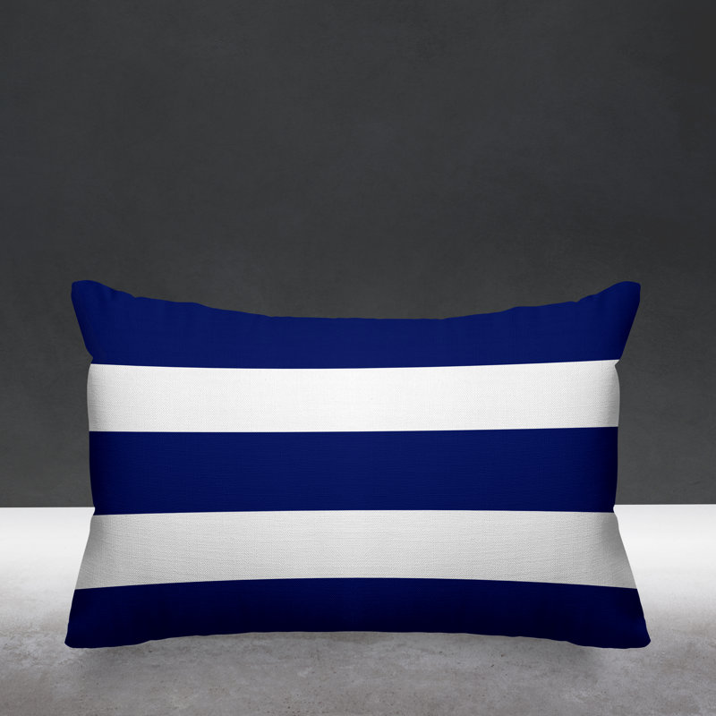 Coussin décoratif intérieur / extérieur Kyson, Bleu marine