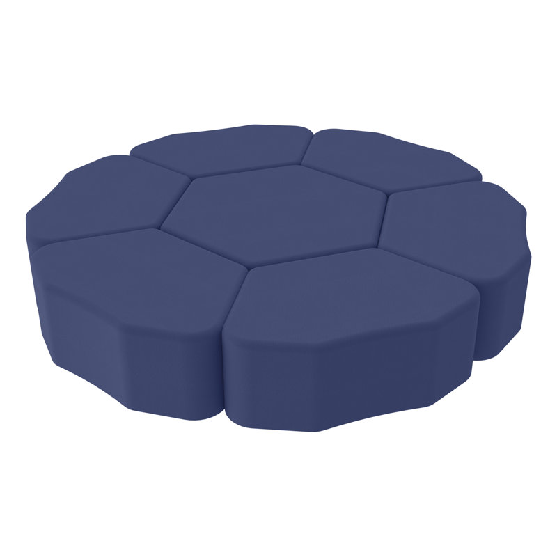 Ensemble de repose-pieds hexagonal à siège à hauteur de pétale Pro Series, 7 pièces Pro Series, Marine