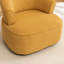 Chaise pivotante rembourrée en polyester avec repose-pieds-561283673