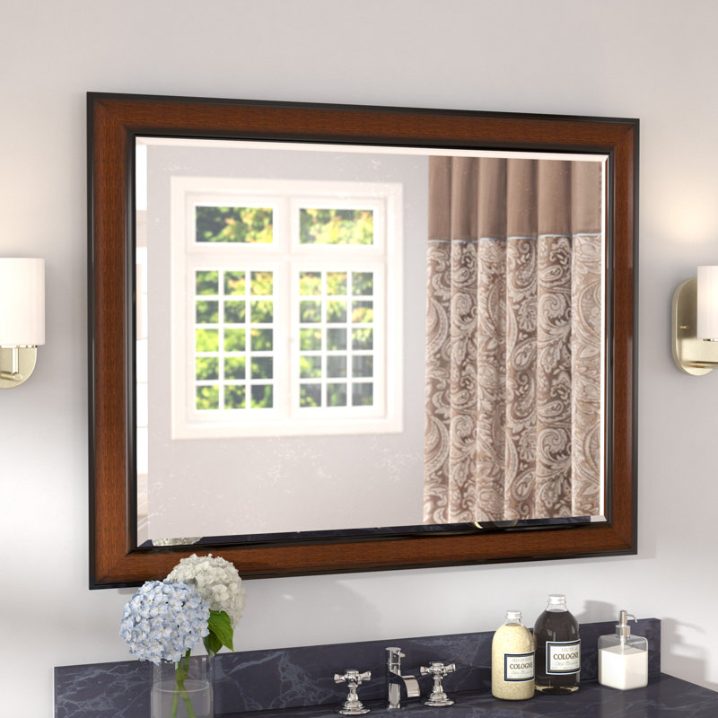Roulston Wood Flat Wall Mirror, 35" H x 45" W