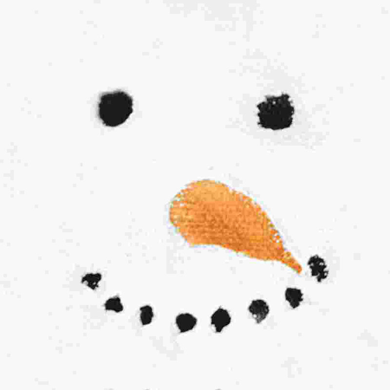 Visage de bonhomme de neige Prim, H 12 po x l 12 po x P 1,25 po