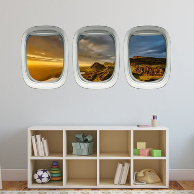 Ensemble d’adhésif décoratif 3 pièces pour fenêtre en avion