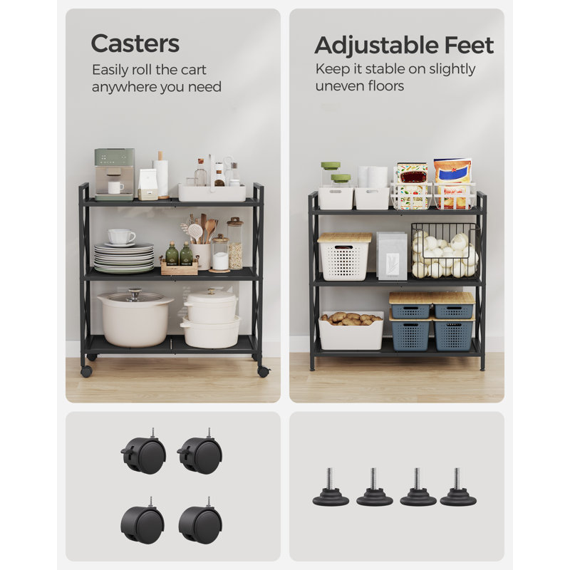 80cm W Shelving Unit with Wheels