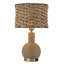 Lampe de table en rotin 19 po avec gradateur tactile USB 3 voies Amber