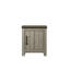 Table de bout en chêne gris - l 16 po x H 21,5 po avec armoire pour la chambre à coucher avec finition noyer et plateau de table contrastant