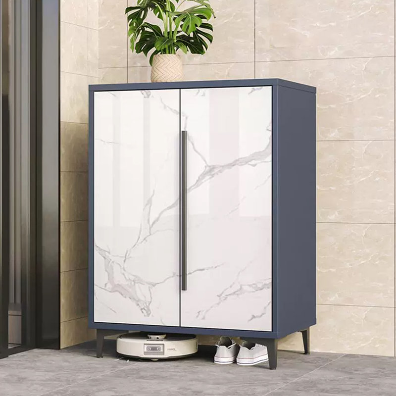 Gray + White Aluminium Shoe Storage