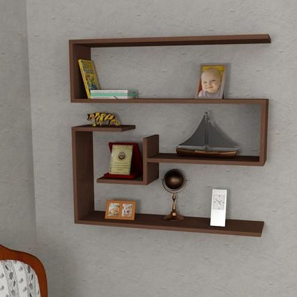 4 Piece Accent Shelf, Brown