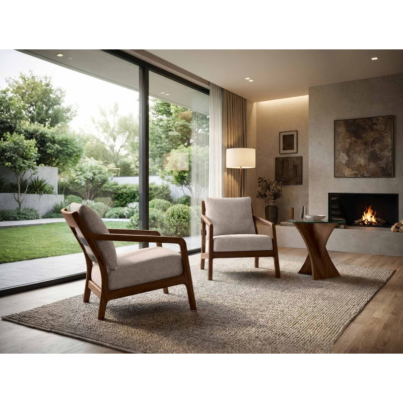 Whitney Lounge Seating Ottoman, Hemp