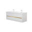 Meuble-lavabo mural 60 po avec lavabo, armoire de rangement flottante avec comptoir en résine de pierre et tiroirs à fermeture en douceur 60 po-470008359-470008356
