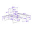 Lit plateforme double avec lit gigogne escamotable double et tête de lit double-404670342