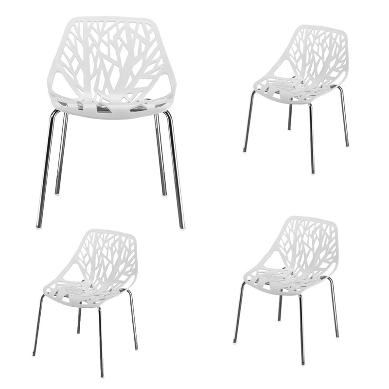Chaise de salle à manger Jaquar Nest, Blanc