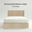 Tête de lit de 44,5 po, lit plateforme grand avec rangement-85852128-85852130