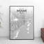Miami City Map - No Frame Print-458836449