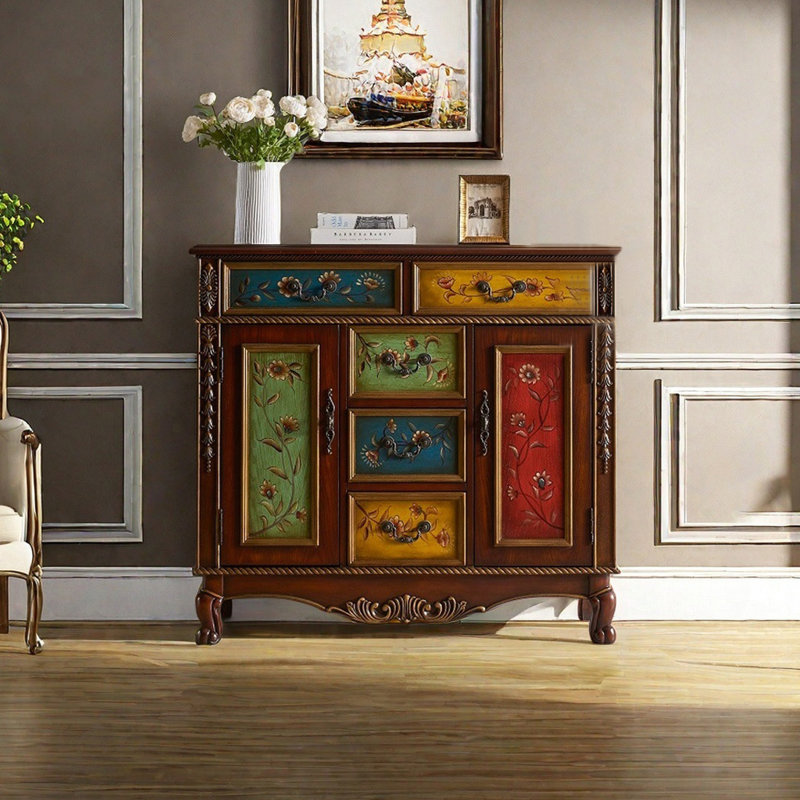 5-Drawer 2-Door Storage Cabinet