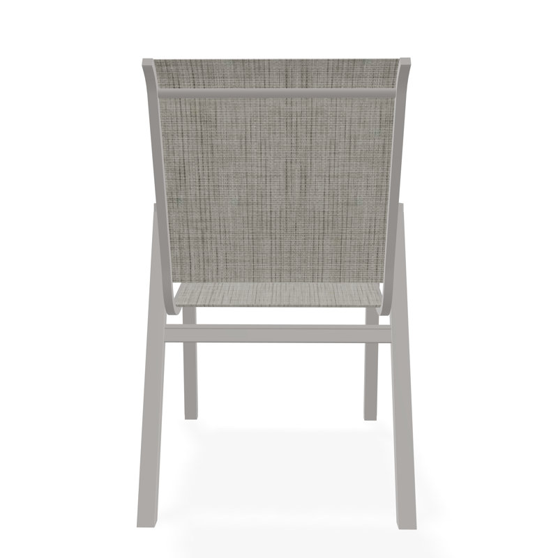 Bazza Outdoor Dining Chair, Smoke, Warm Gray