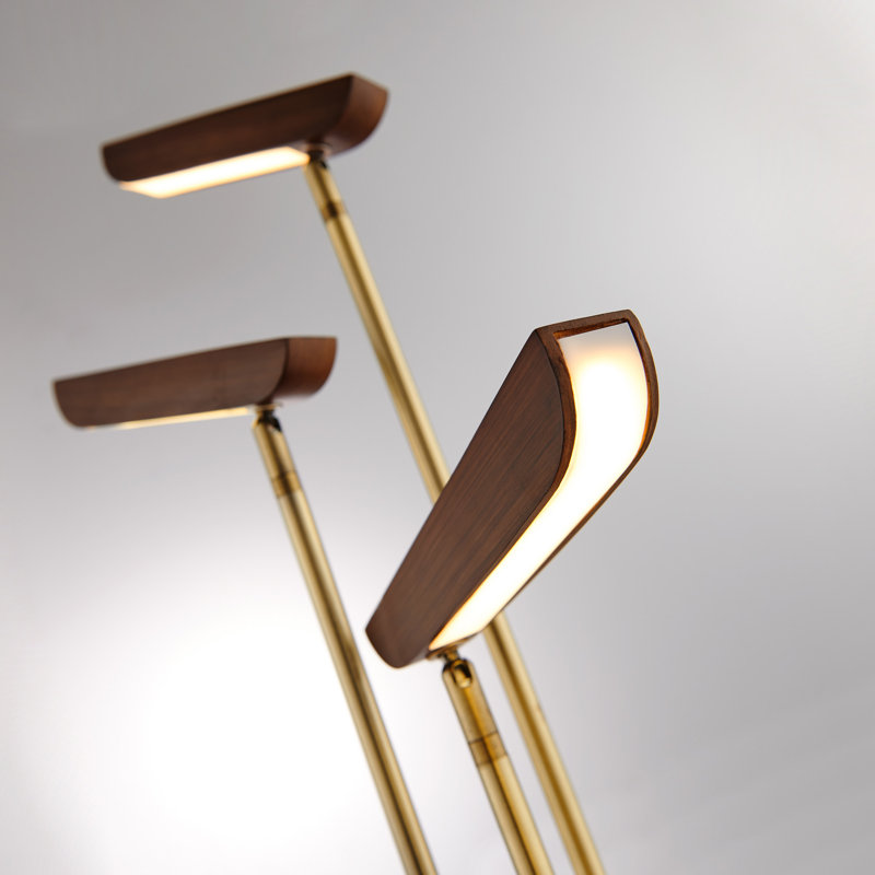 60'' Brown LED Tree Floor Lamp