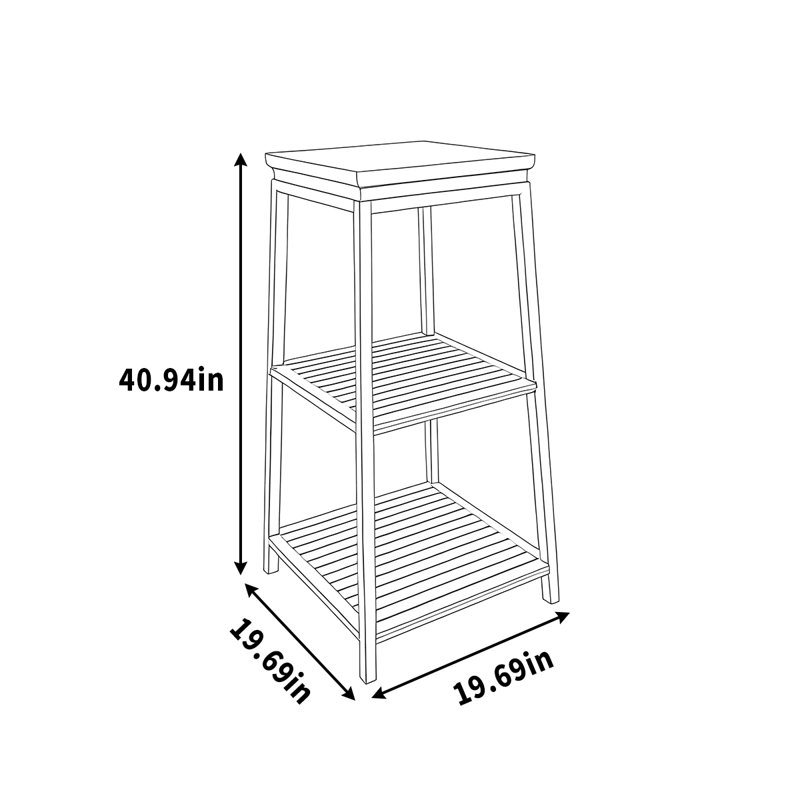 Solid wood flower shelf multi-layer storage