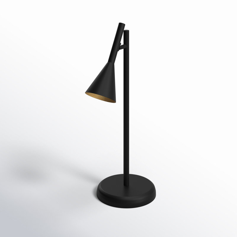 Adjustable Black Metal Cone Desk Lamp
