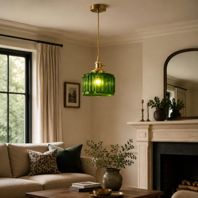 Adecyn 1 - Light Copper Drum Pendant