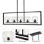 Luminaire suspendu linéaire à 5 lumières pour îlot de cuisine, lumière réglable