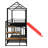A Metal Twin-Over-Twin Bunk Bed Featuring A Slide And A Storage Staircase-1499765113