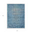 Tapis oriental lavable intérieur bleu 10 pi x 14 pi