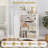 Floor Storage Cabinet Modern Storage Organizer with Adjustable Shelves &2 Doors-1777896574