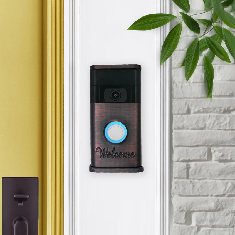 Couvre-sonnette Welcome Video (compatible avec Ring 2e génération), Bronze huilé