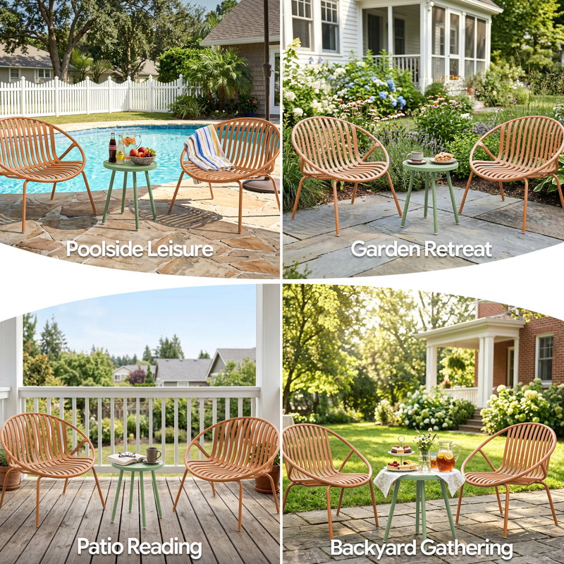 Ensemble de conversation pour terrasse pour 2 personnes, ensemble de conversation en résine tressée avec table et chaises en résine werph