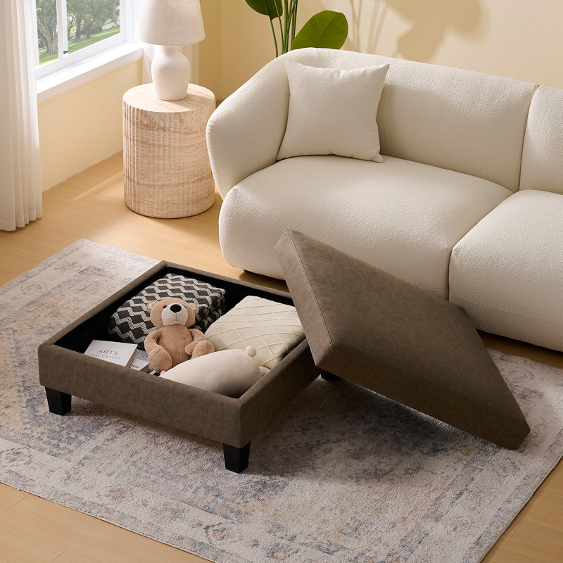 Table basse avec rangement et repose-pieds, Espresso brun