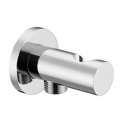 Dax Shower Holder With Hose Connector, Chrome