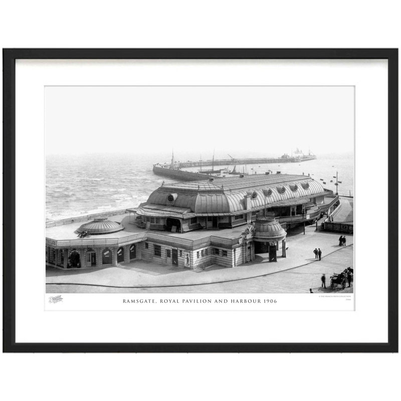 Ramsgate, Royal Pavilion And Harbour 1906 by Francis Frith - Single Picture Frame Print, 60cm H x 80cm W x 2.3cm D