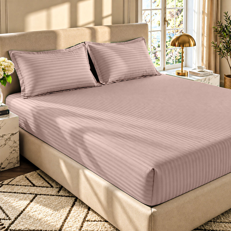 Fairmont Park Microfiber Fitted Sheet, SUPER KING, PINK