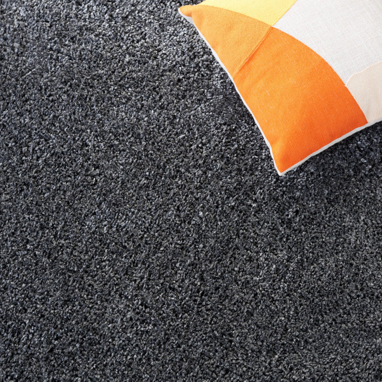 Tapis à poil long gris foncé Vandoren