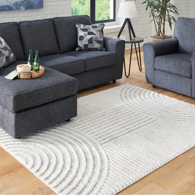 Tapis gris / crème Cheskey