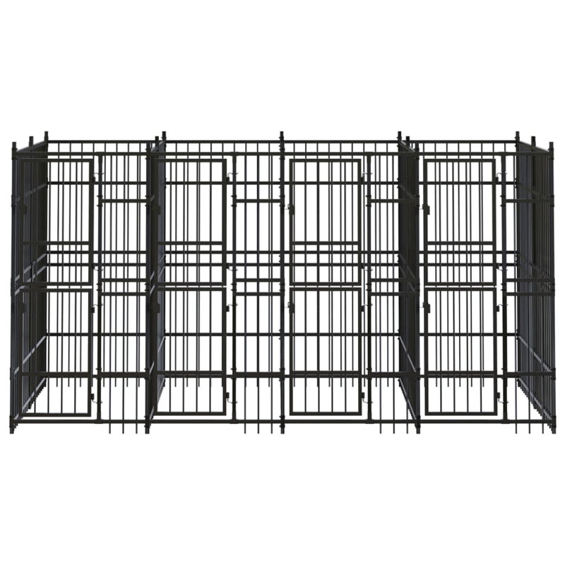 Chenil d'extérieur pour chien VidaXL, 151,2 po x 75,6 po x 78,7 po