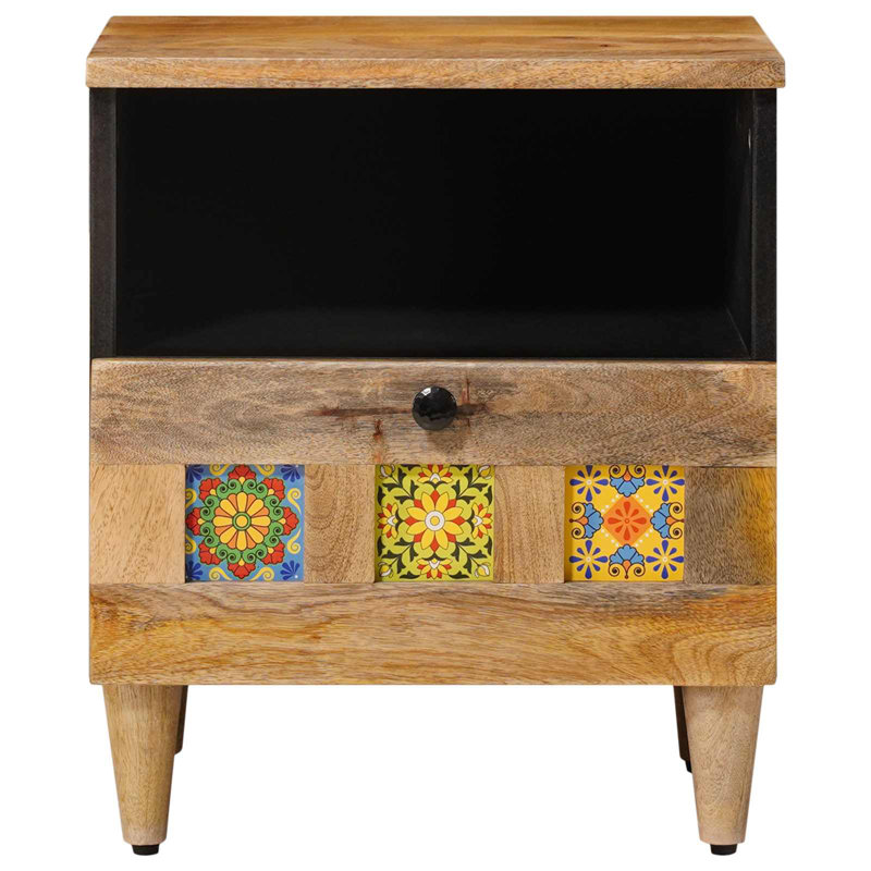 40cm W Solid Wood Bedside Table