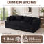 Canapé-lit convertible de 78,9 pouces avec design modulaire et tissu chenille-132915929
