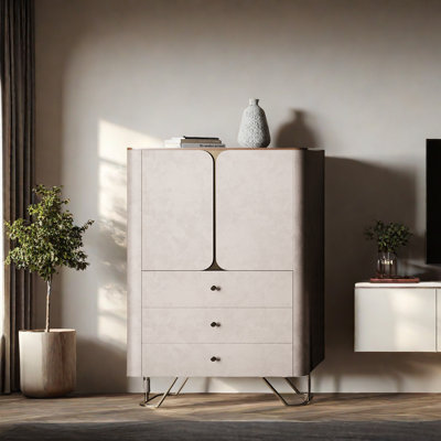 Light Luxury Solid Wood Accent Cabinet