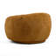Chaise courbée Reno Lucy 44 po, tissu orange, accoudoirs ronds