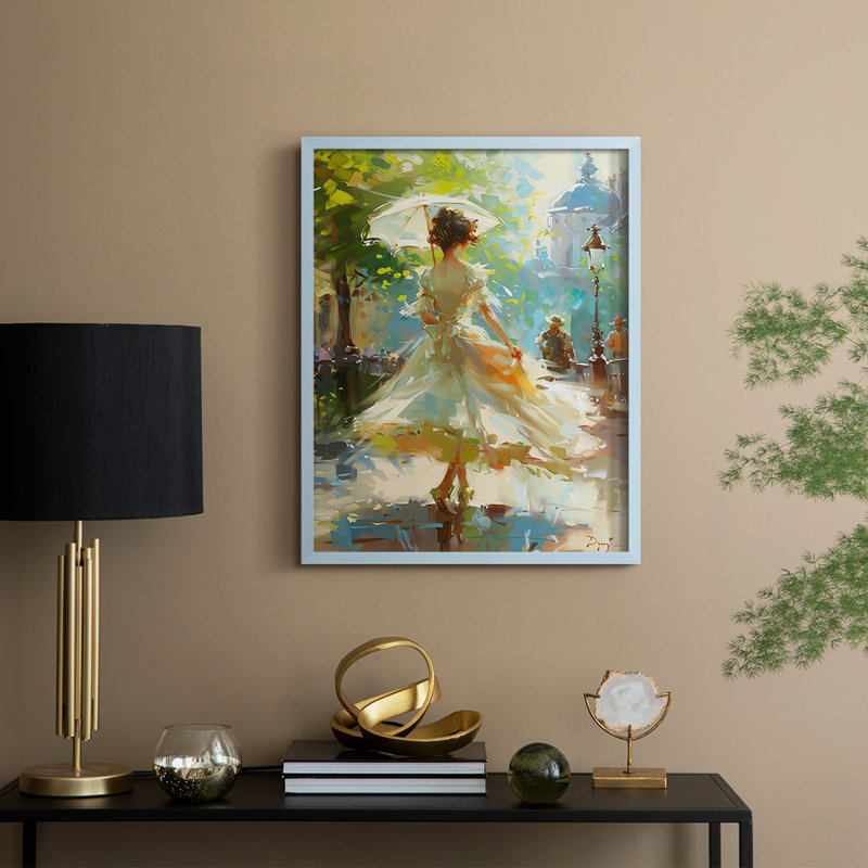 «WOMEN Series DCCCLXII», reproduction encadrée - bois massif, H 30 po x l 24 po, Bleu